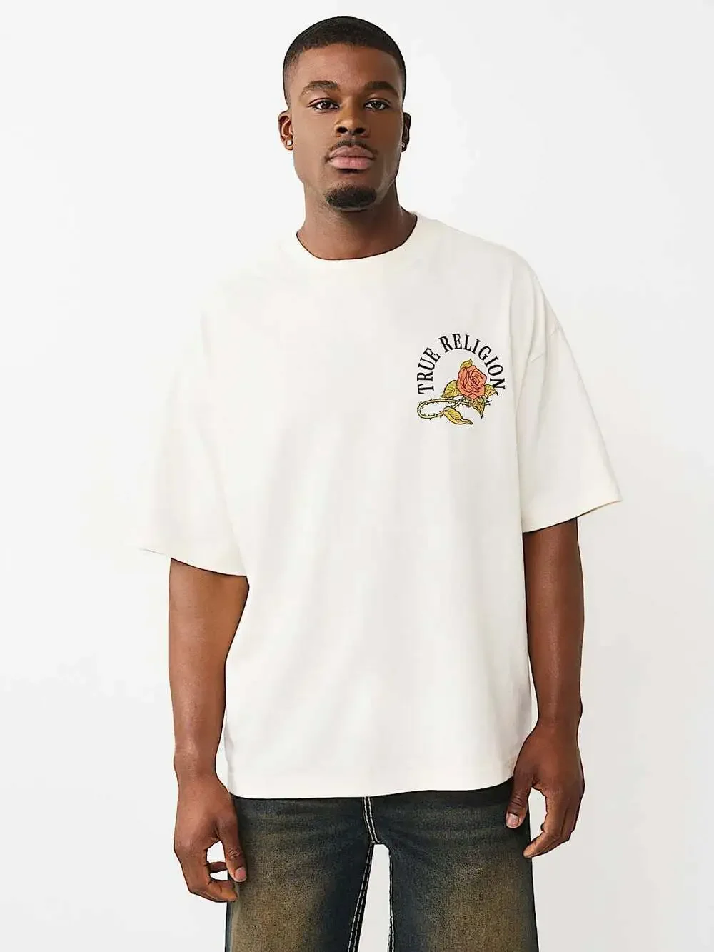 True Religion Floral Snake Heavyweight Oversized Tee